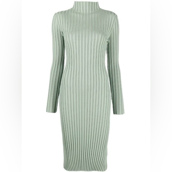 *Like New* Ribbed Knit Mock Neck Dress - Picture 4 of 7